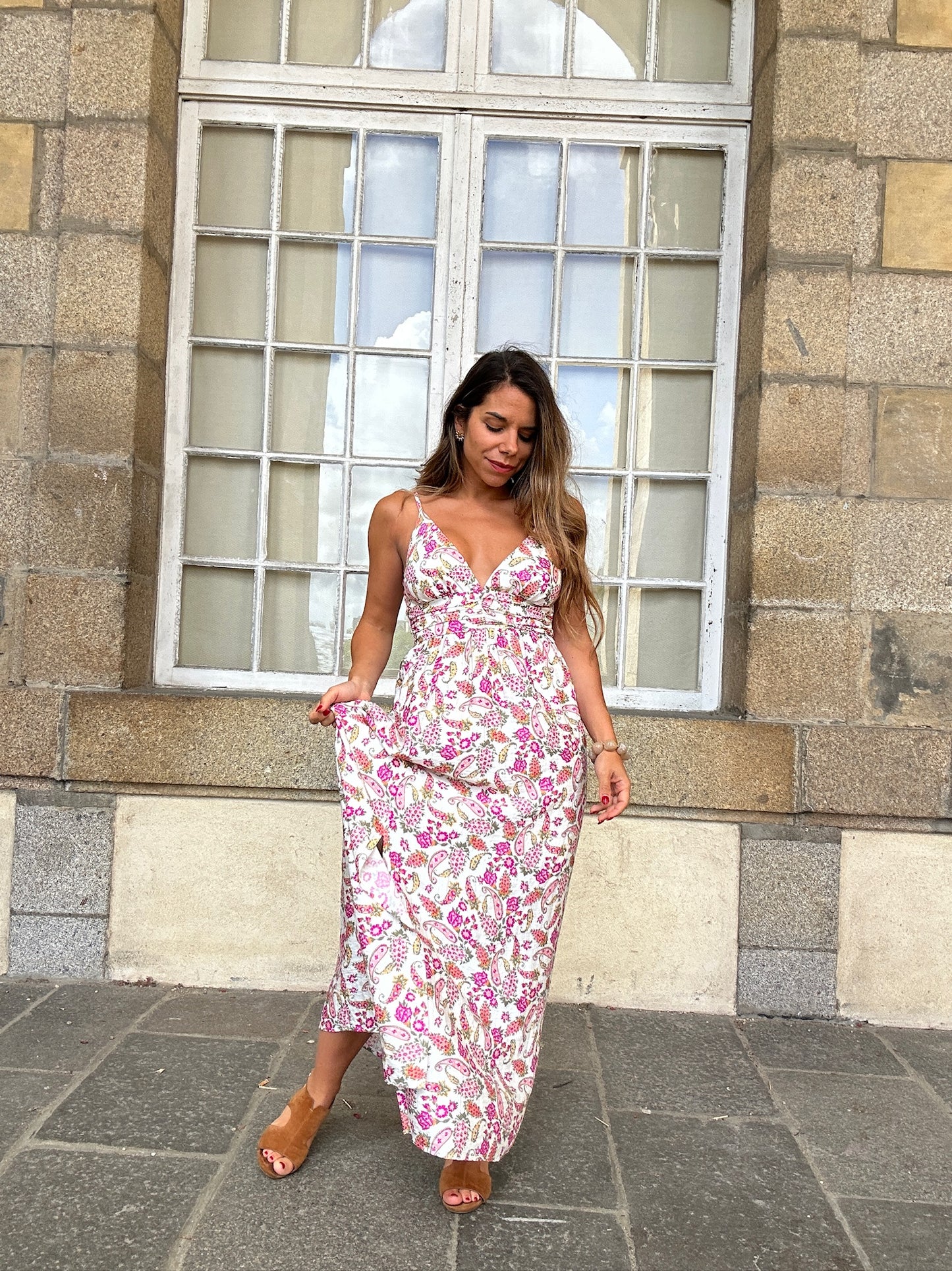 Robe longue fleurie Léandre