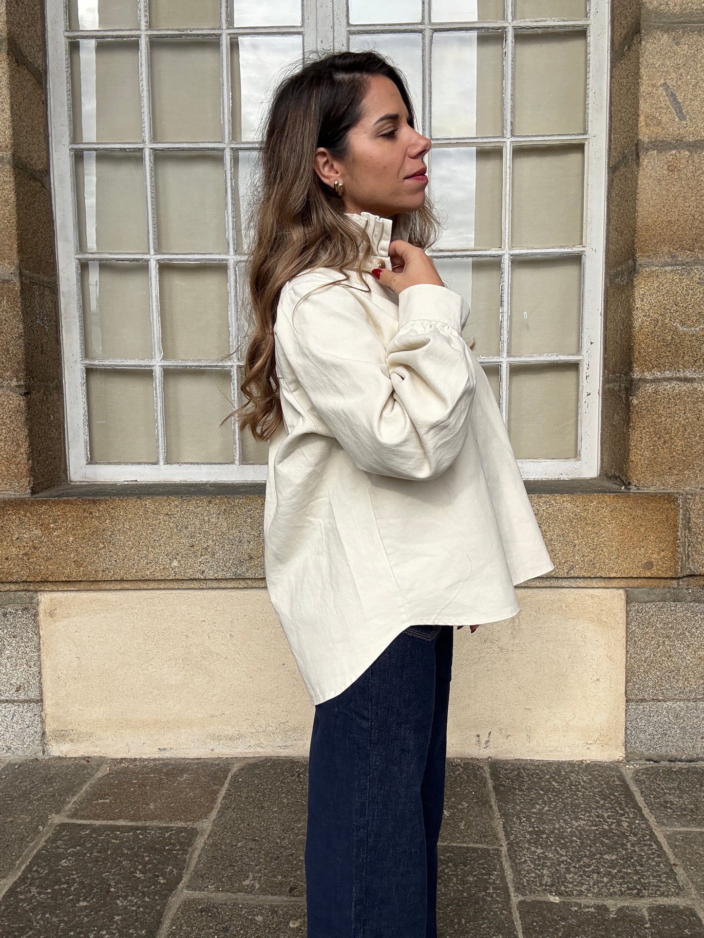 Veste en jean Céleste écrue