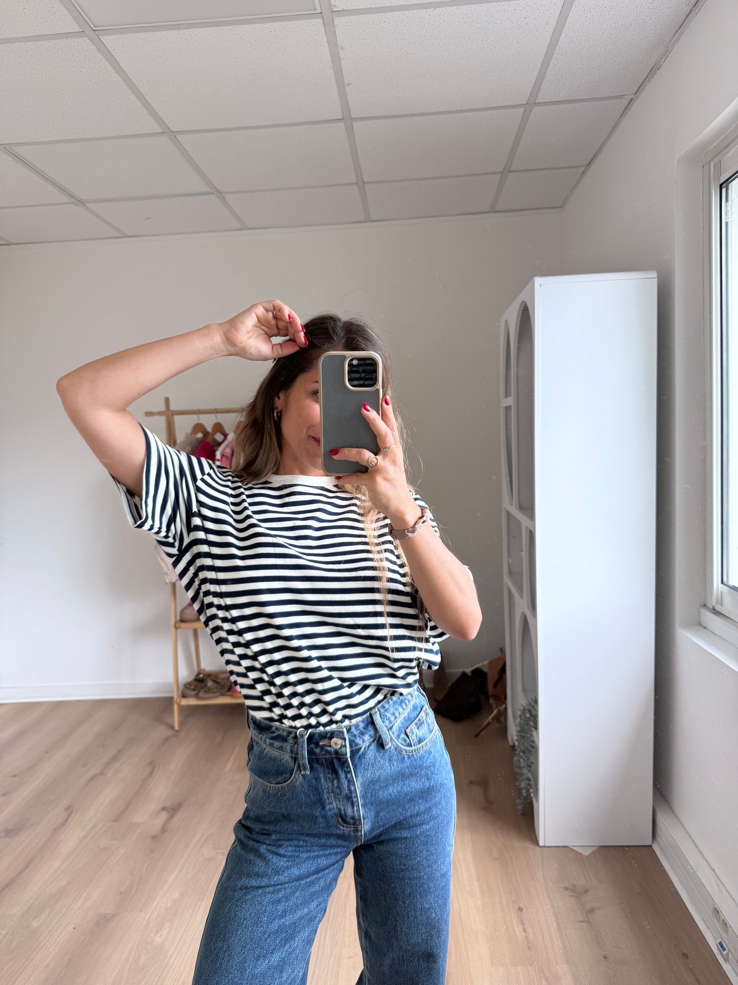 Tee-shirt rayé bleu marine Jules