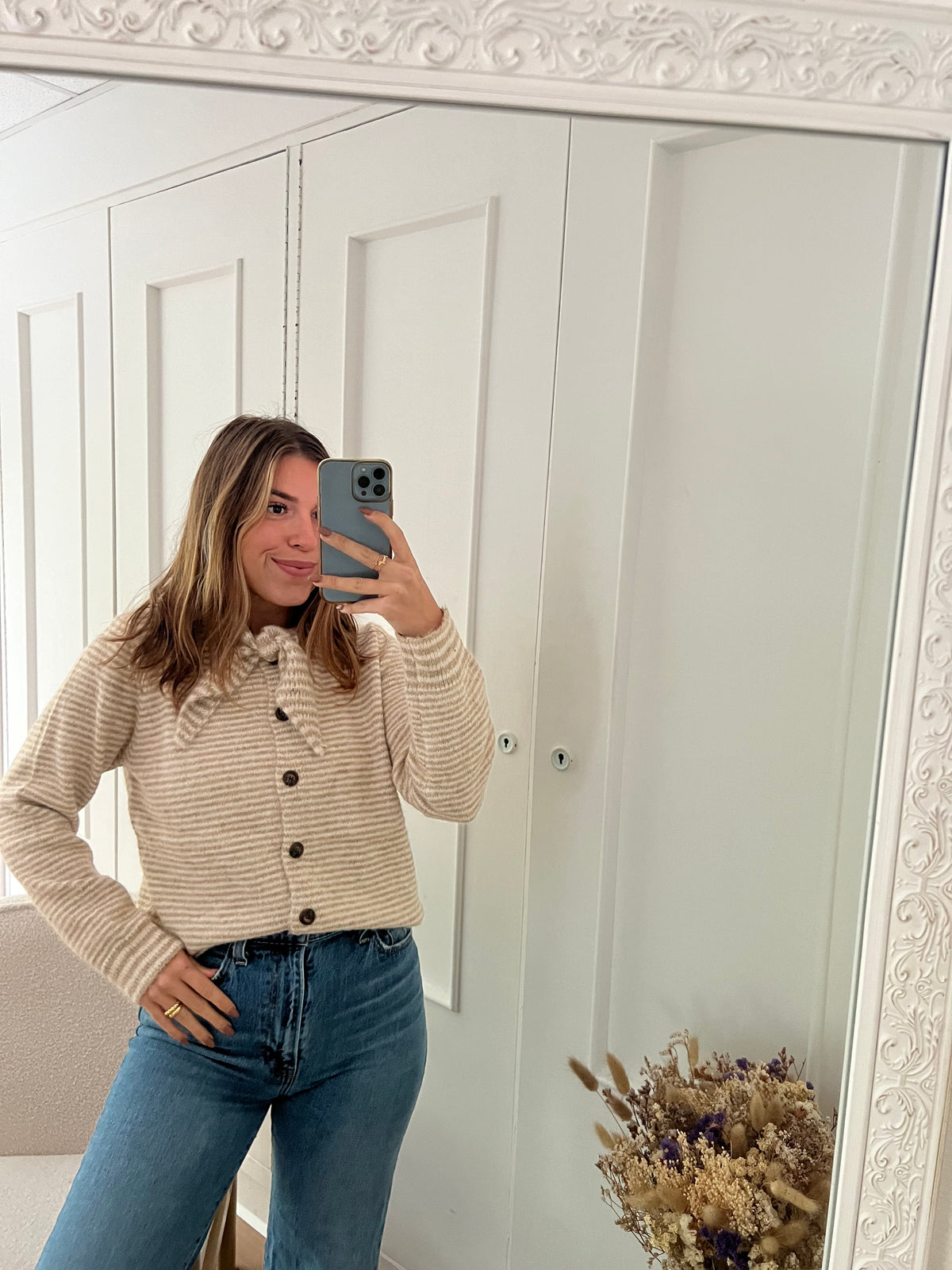 Pull rayé Eloïse beige