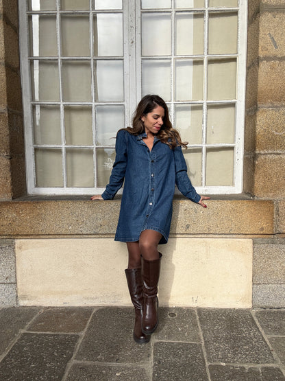 Robe en Jean Marion à manches longues