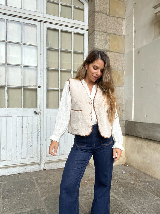 Gilet berger Perrine camel