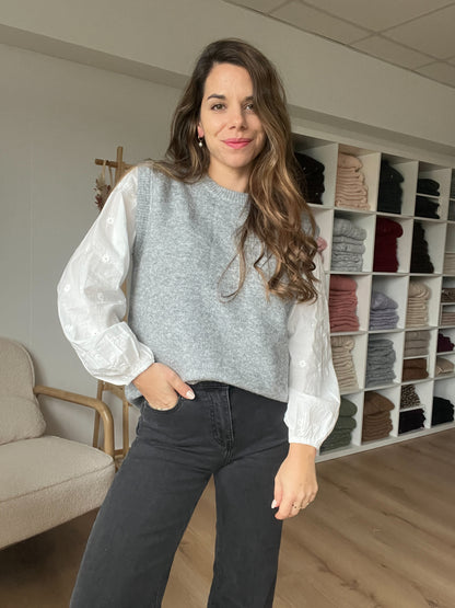 Pull sans manche tout doux Emma