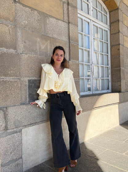 Blouse Iris jaune pâle