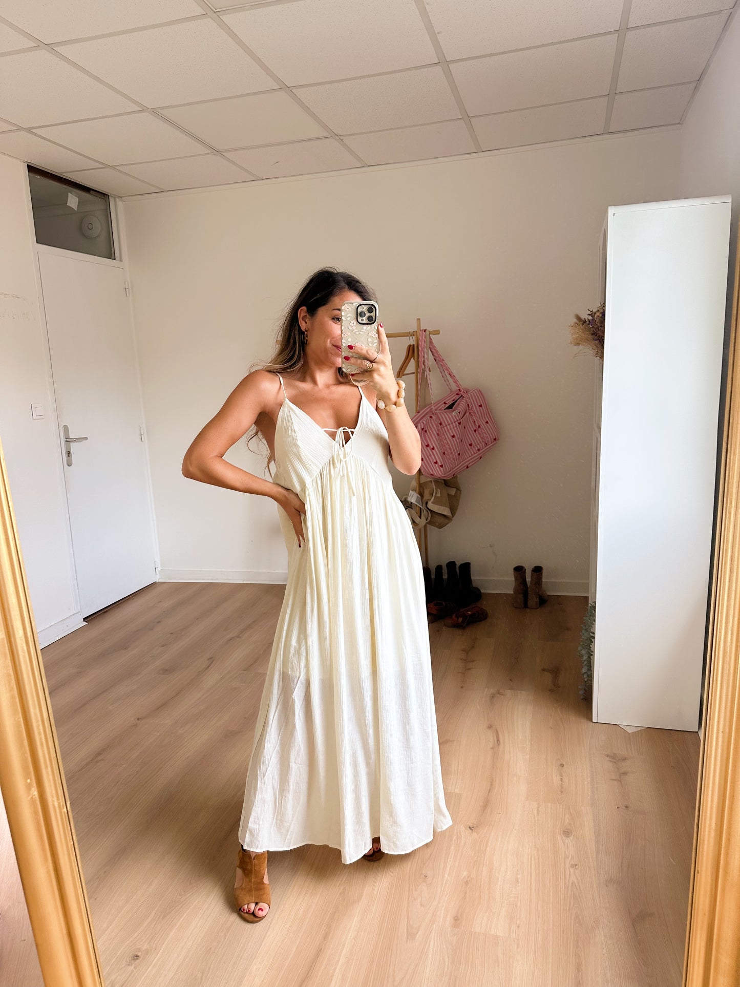 Robe longue Stella écrue