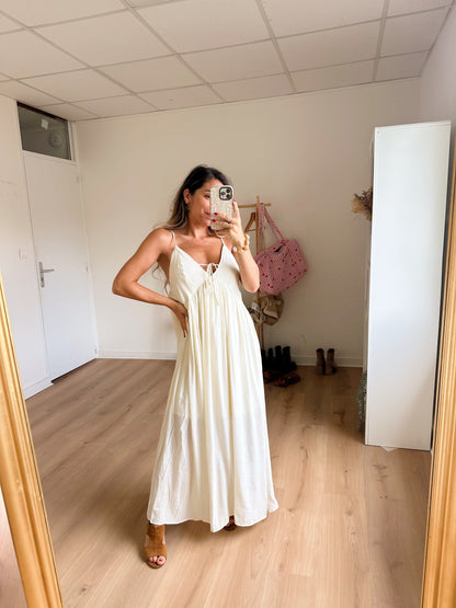 Robe longue Stella écrue