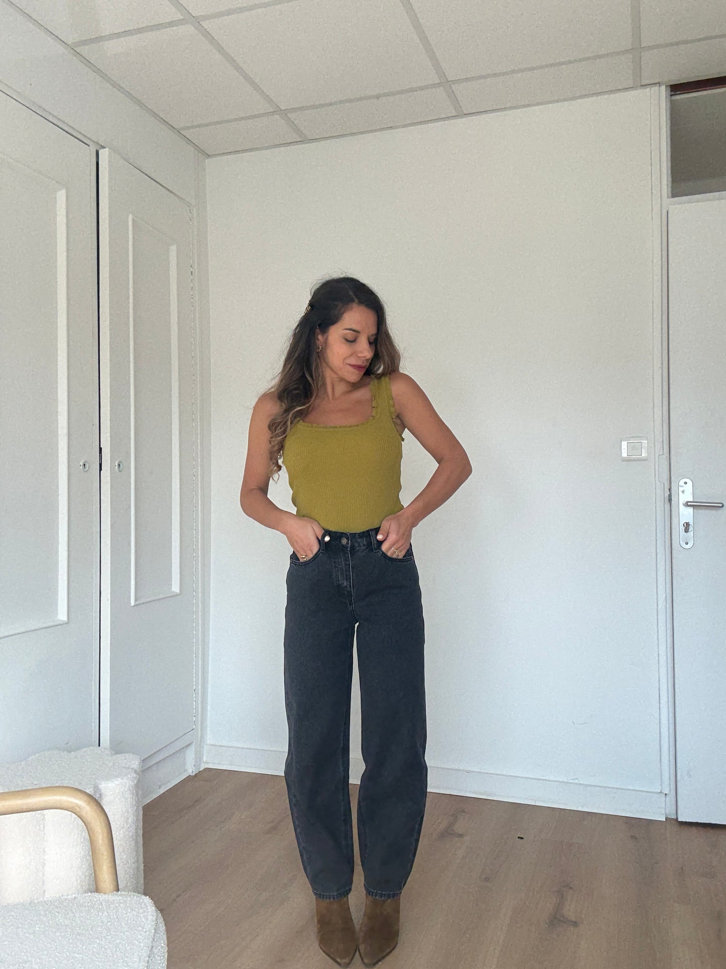 Top nora vert olive