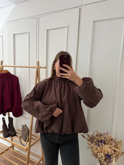 Blouse Mahé chocolat