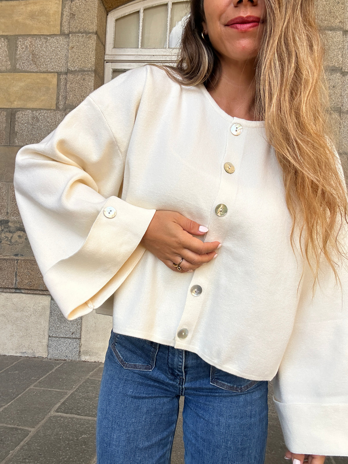 Cardigan Judith blanc cassé
