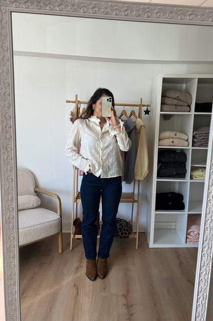 Blouse brodée Prune