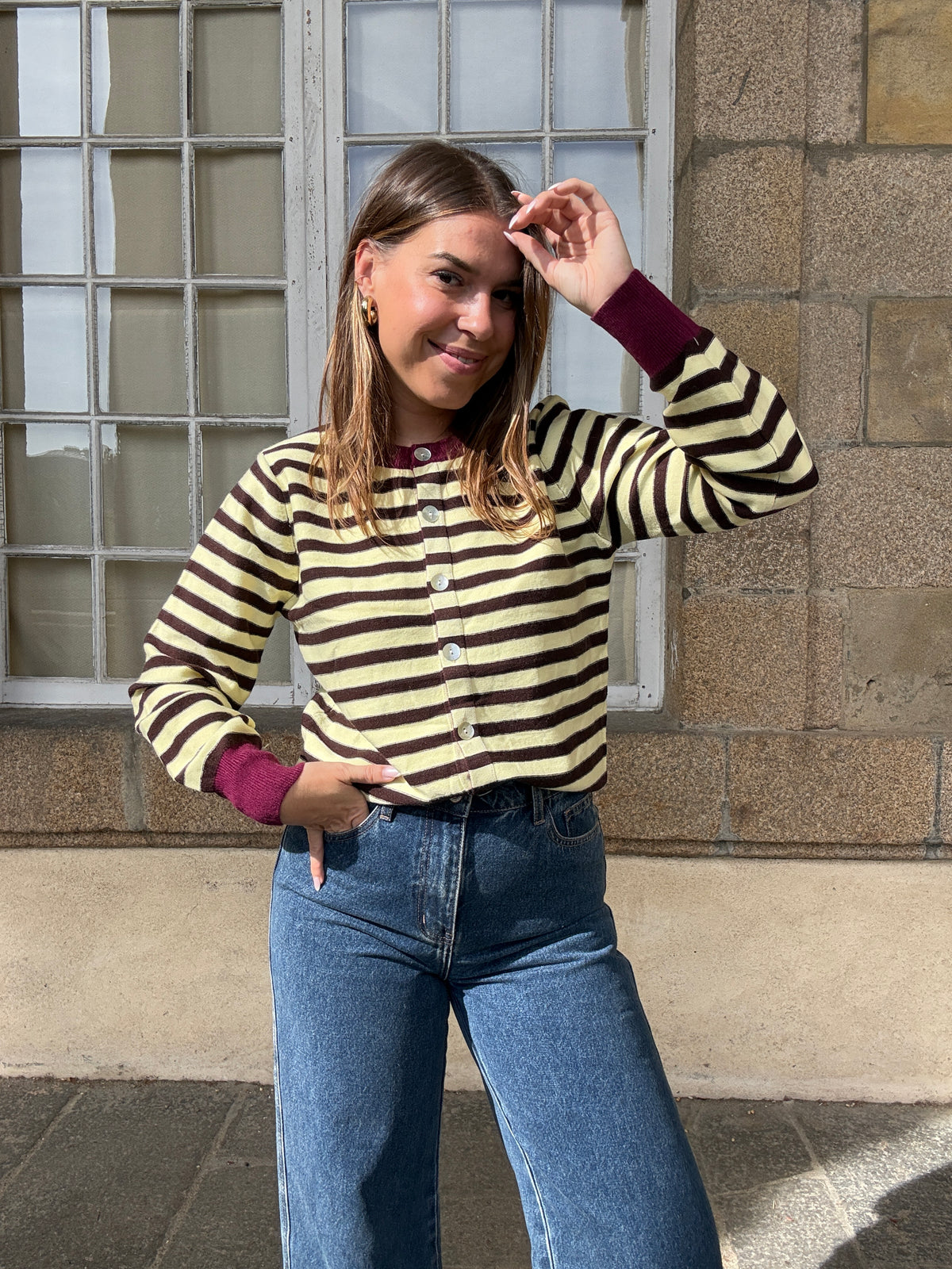 Cardigan rayé Juline