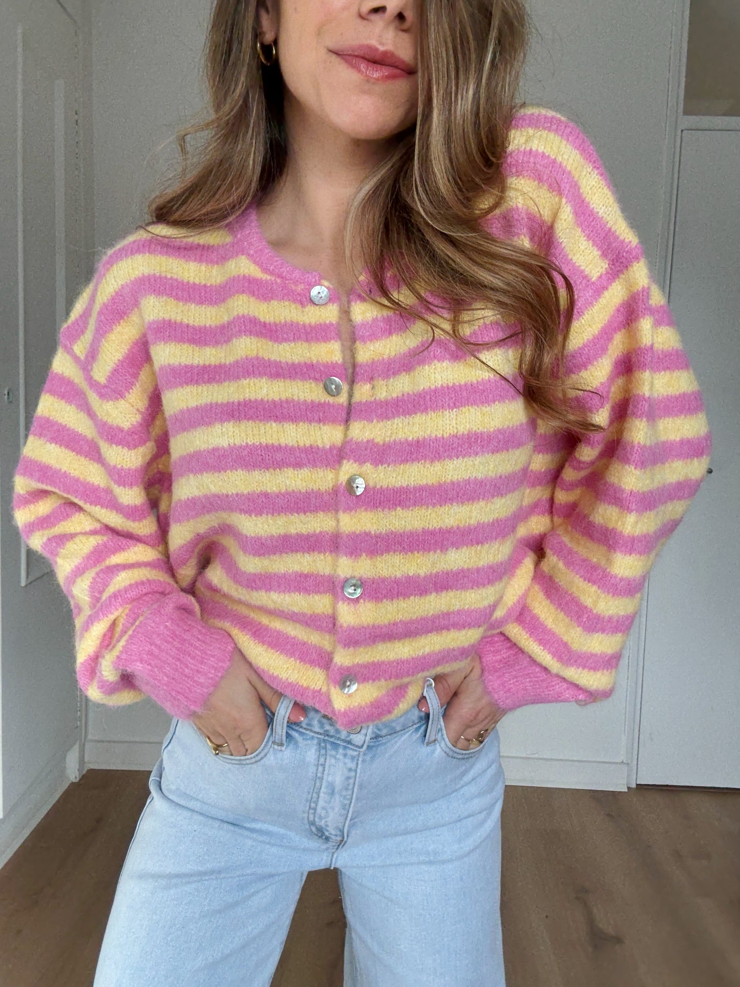 Cardigan rayé Solela