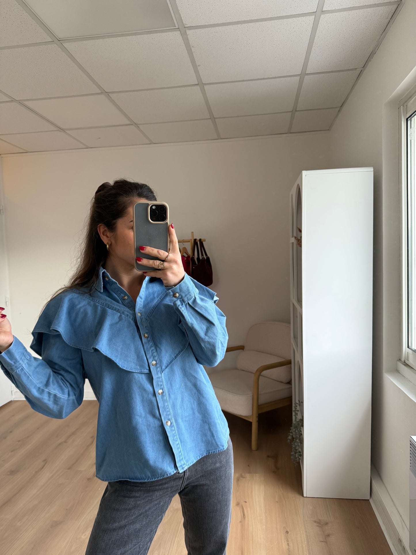 Blouse en denim Agathe