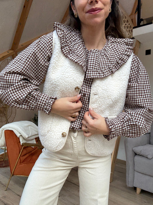 Gilet berger Arianne écru