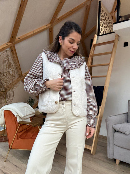 Gilet berger Arianne écru