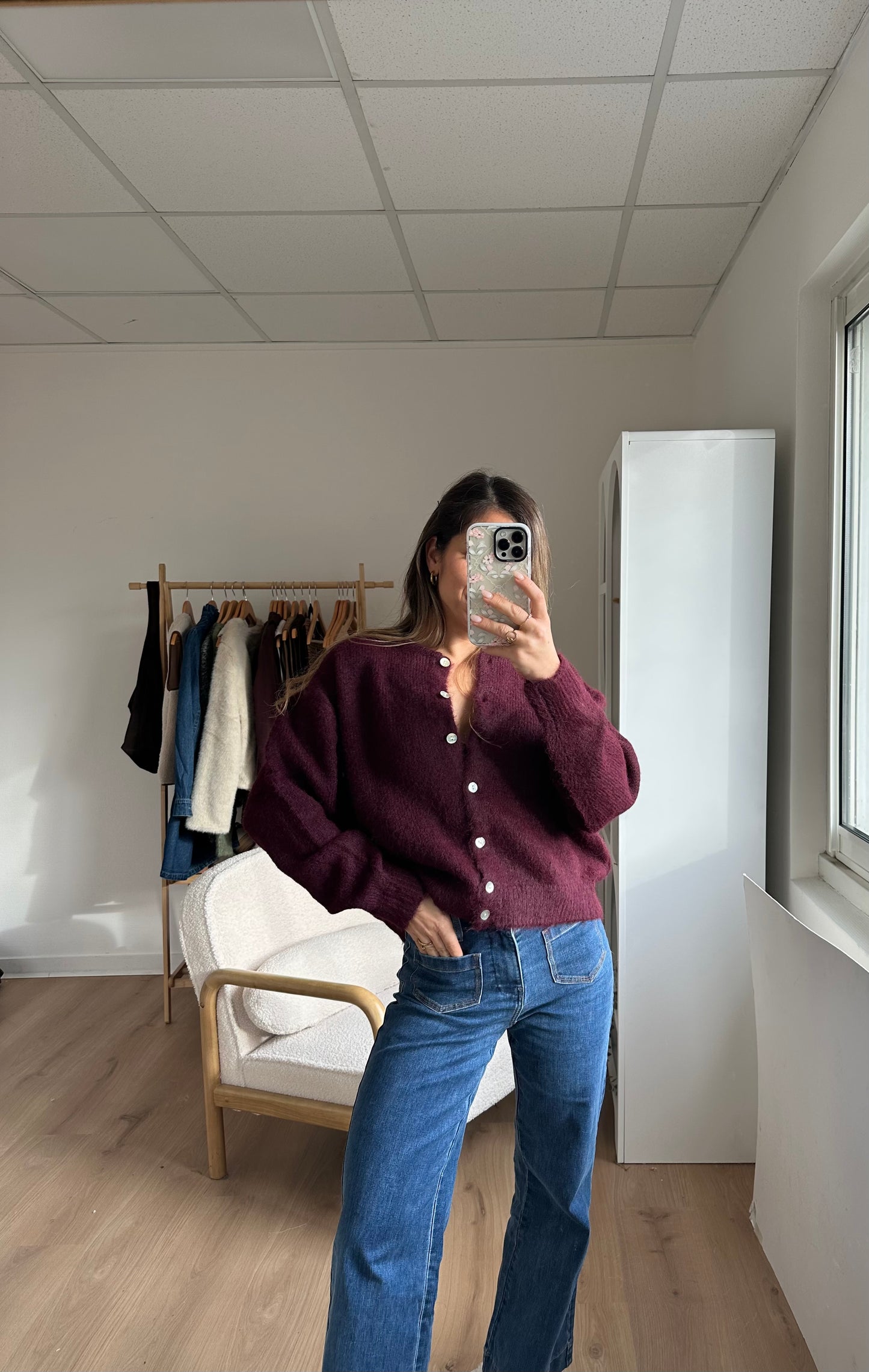 Cardigan Agatha bordeaux