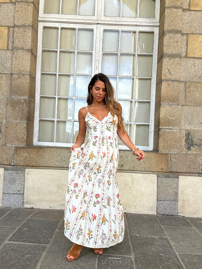 Robe longue fleurie Flora