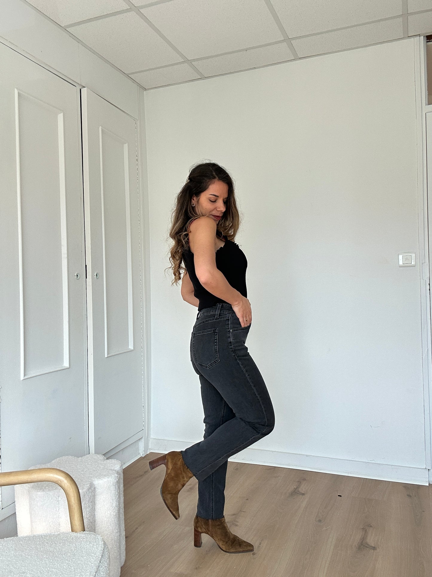 Jean Maryline gris anthracite