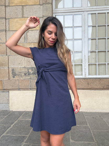 Robe courte Carlota marine