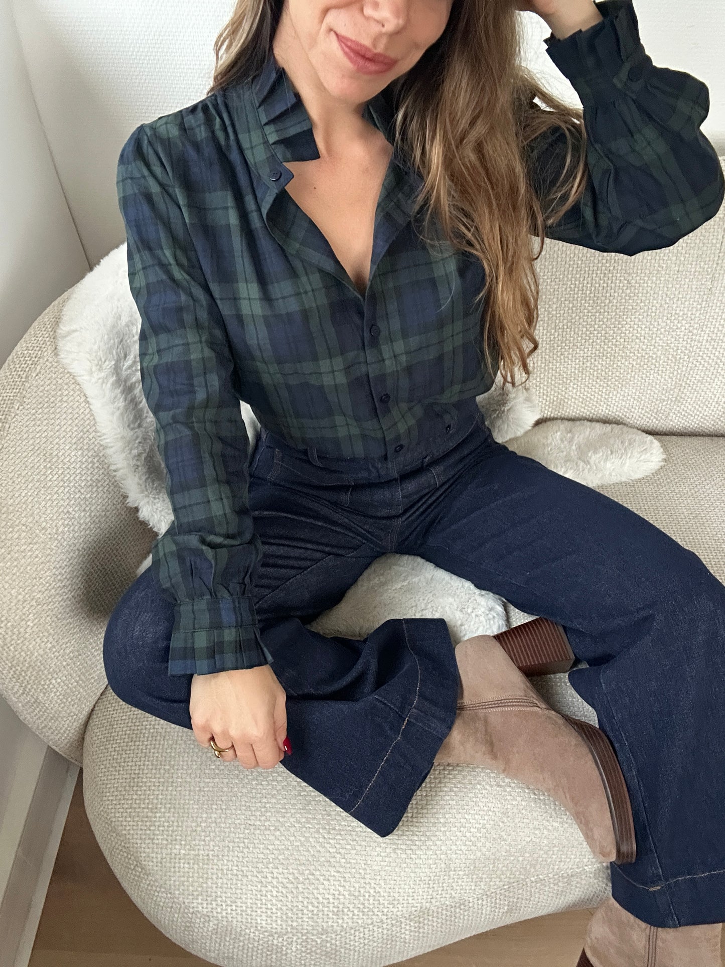 Blouse à carreaux Léon