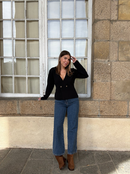 Pull en maille Amanda noire