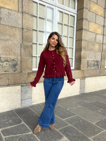 Cardigan Maxine bordeaux