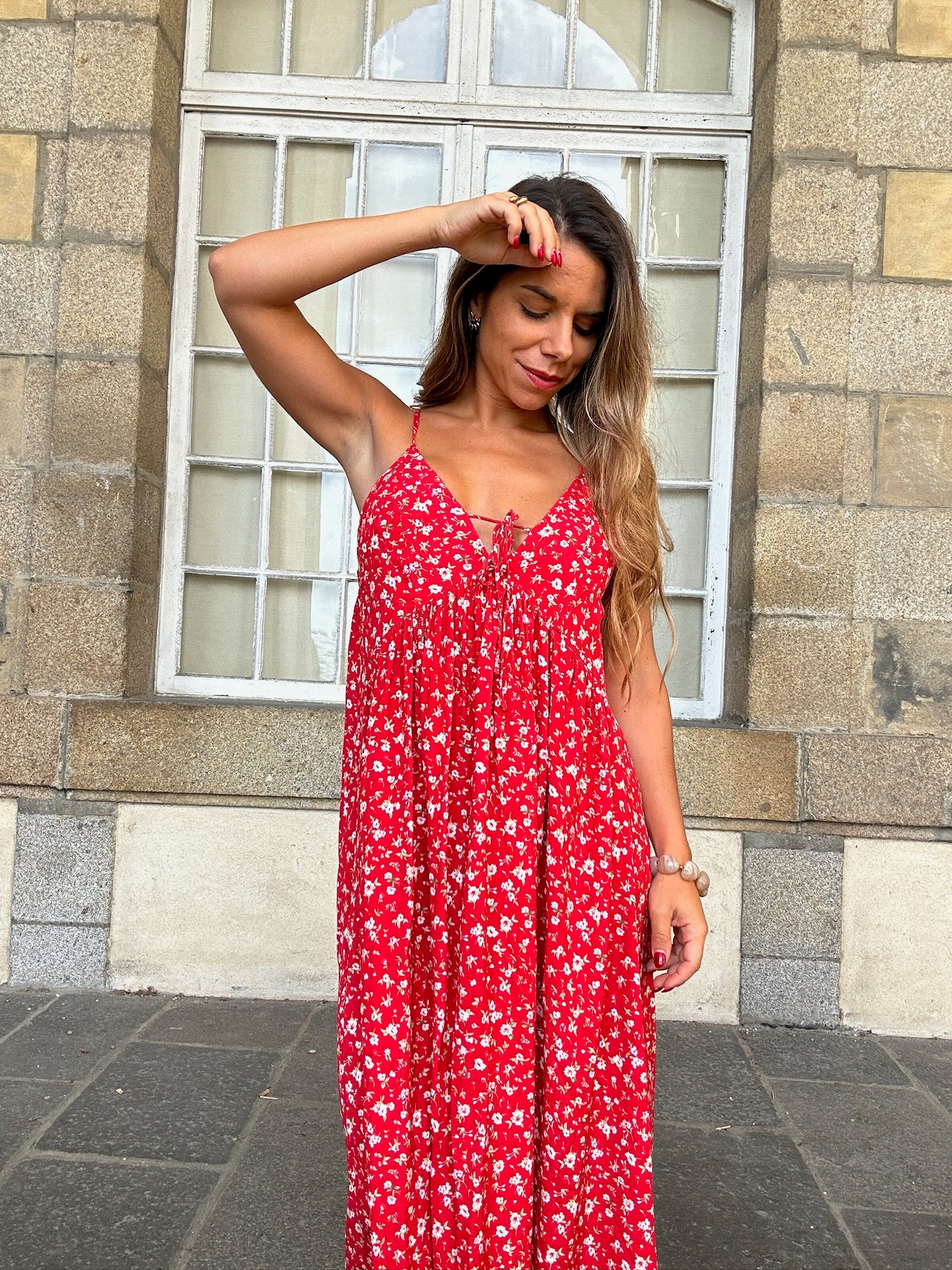 Robe longue fleurie Murcia