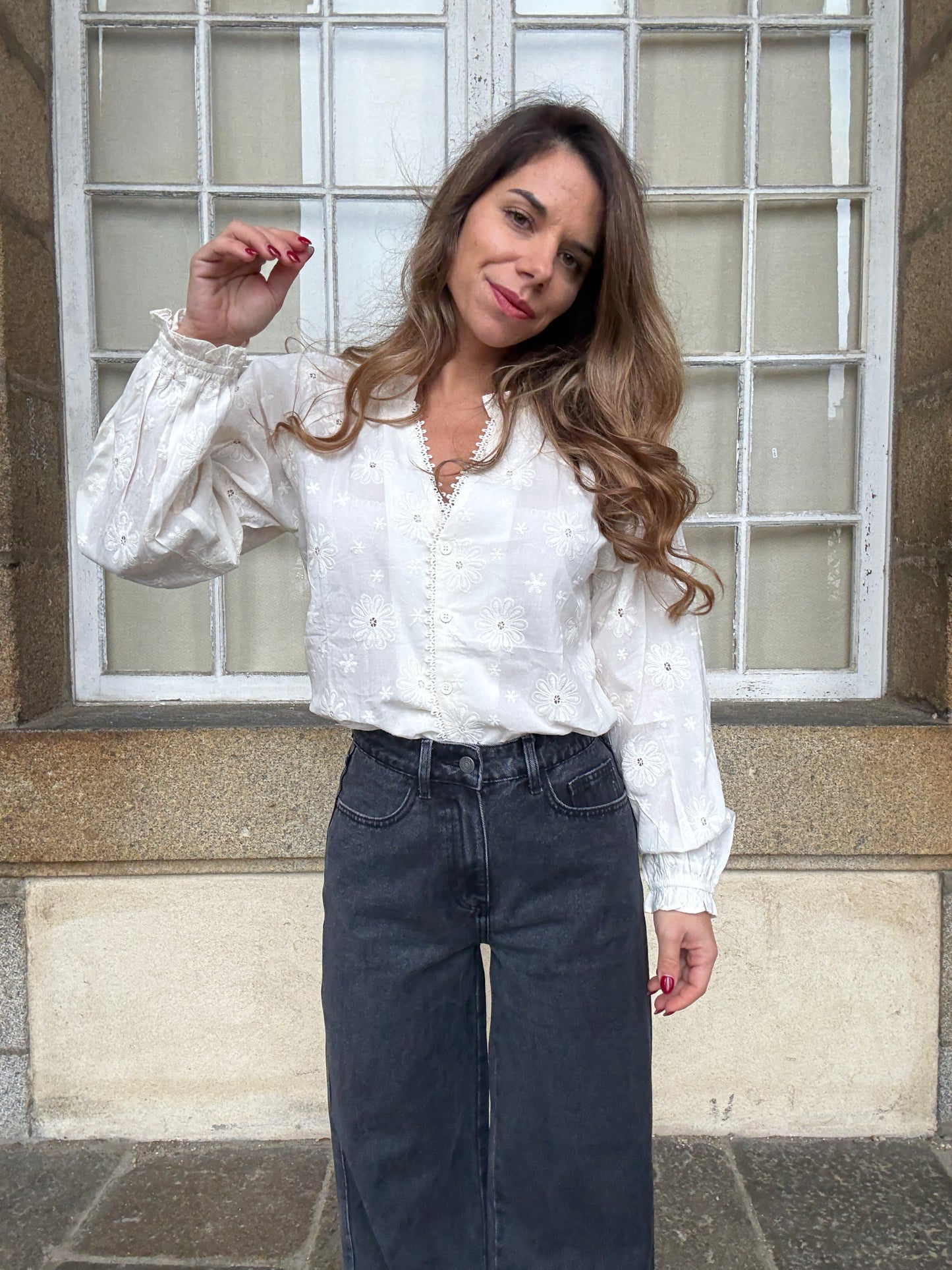 Blouse brodée Amaya