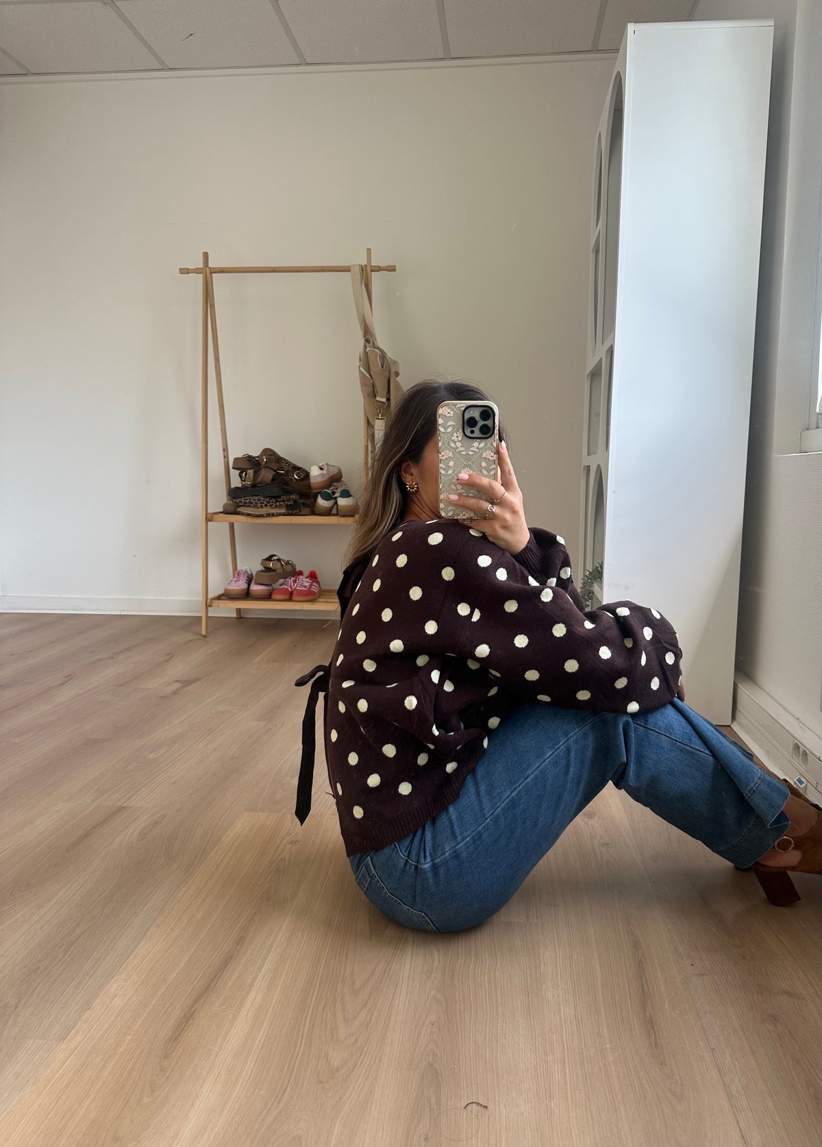 Pull à pois chocolat Zélie