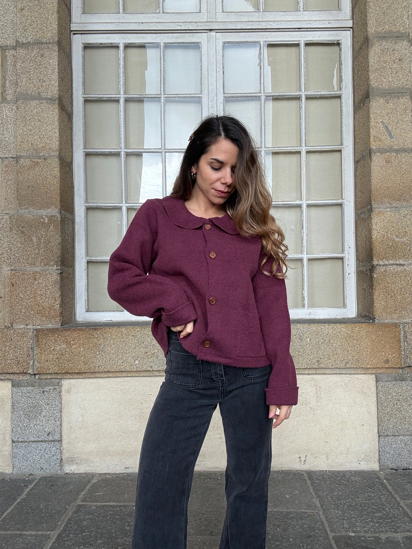 Cardigan Gloria bordeaux