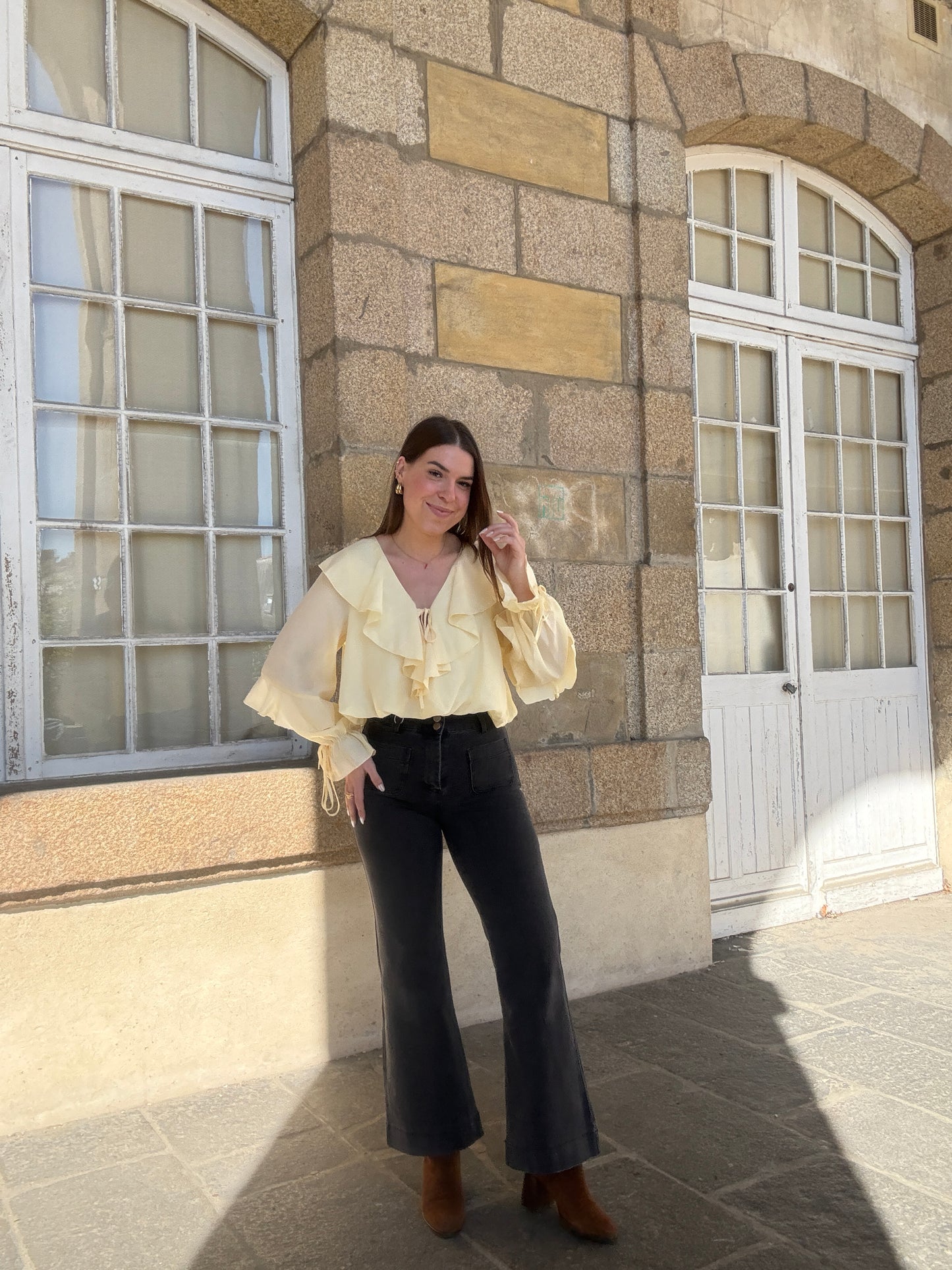 Blouse Iris jaune pâle