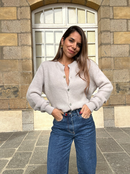 Maille en laine Léonie taupe