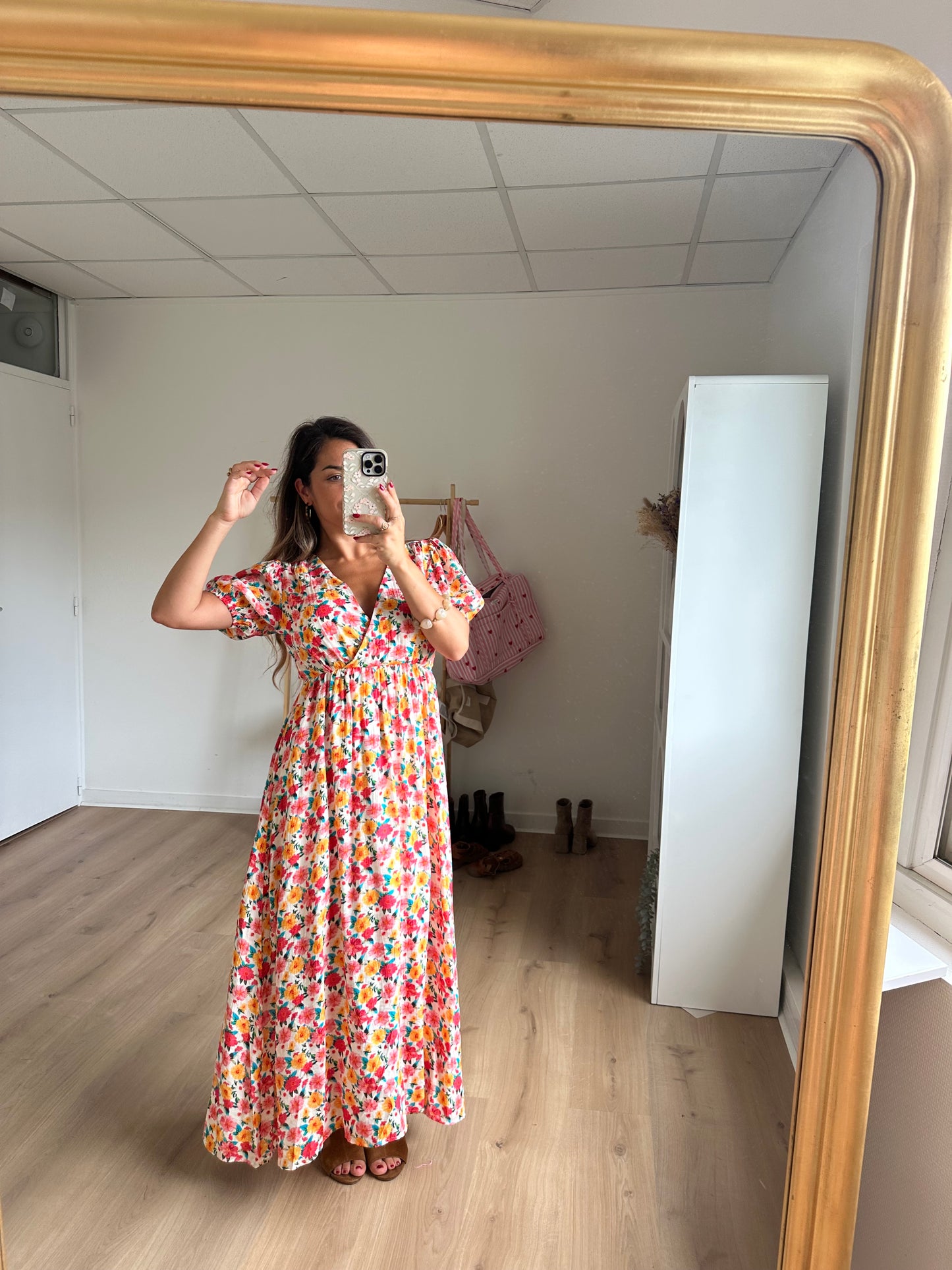 Robe longue fleurie Dorothée