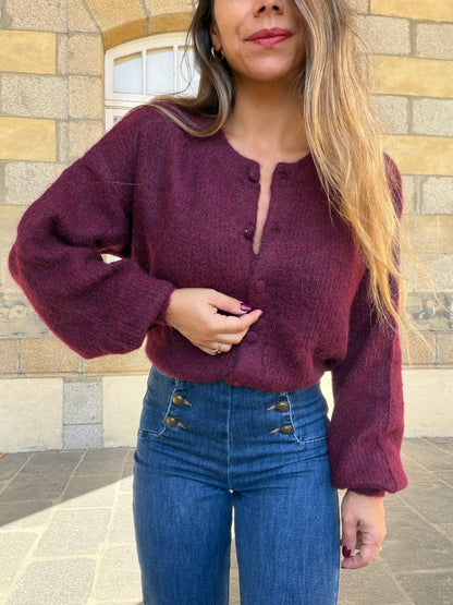Cardigan Lise Bordeaux