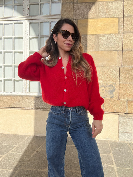 Maille en laine Bianca rouge