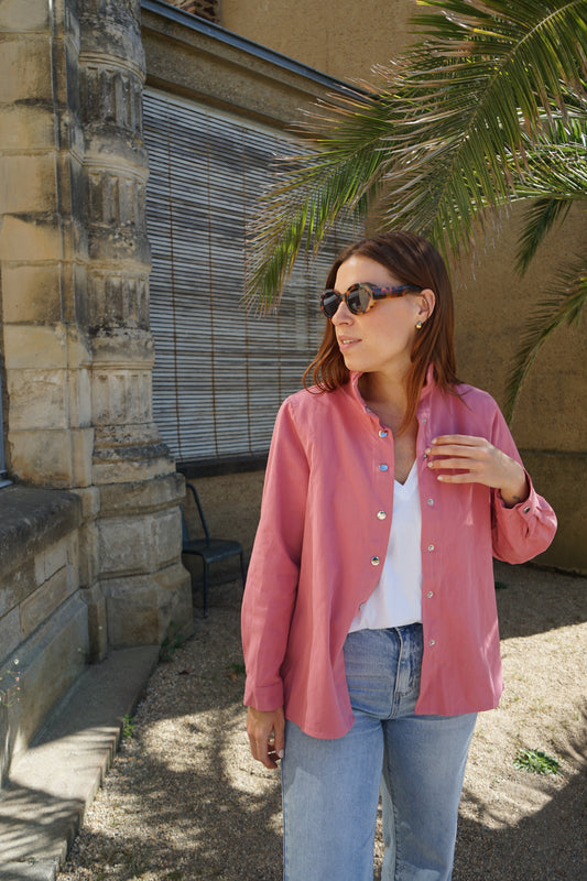 Veste en jean Céleste rose