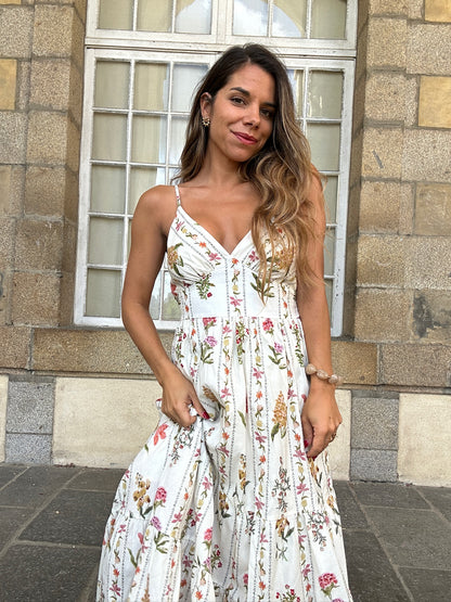 Robe longue fleurie Flora