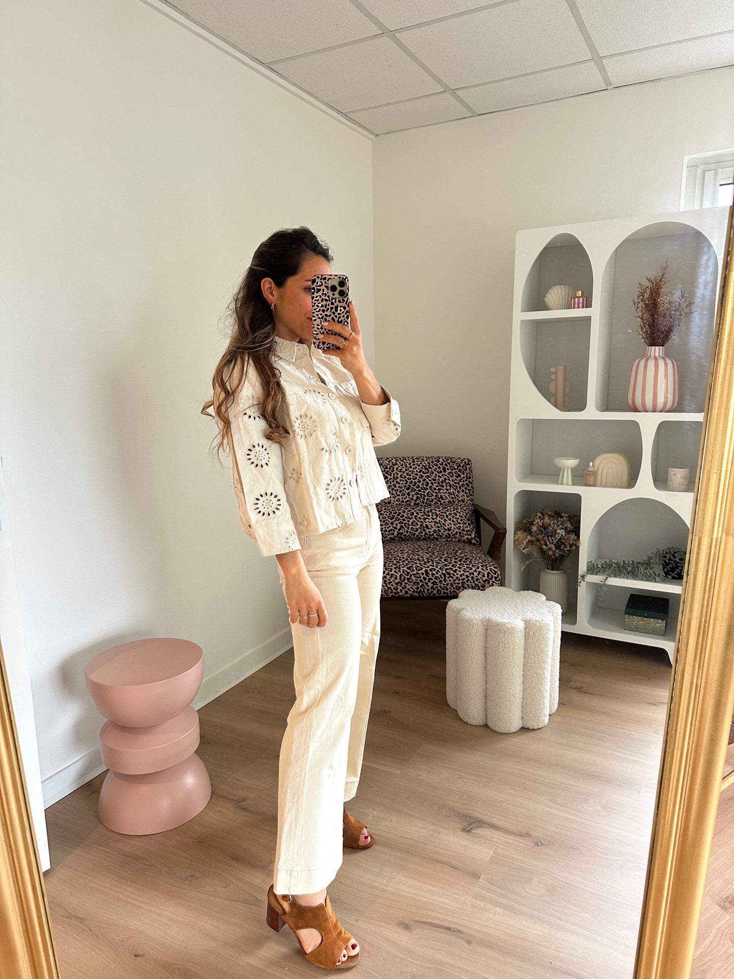 Veste en jean brodée Liza