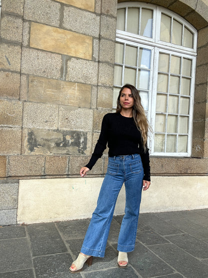 Pull fin Diane noir
