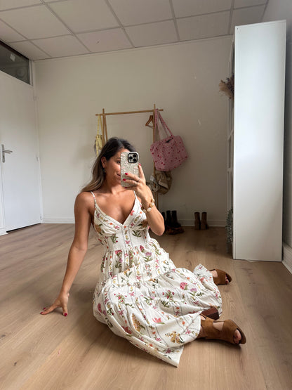 Robe longue fleurie Flora