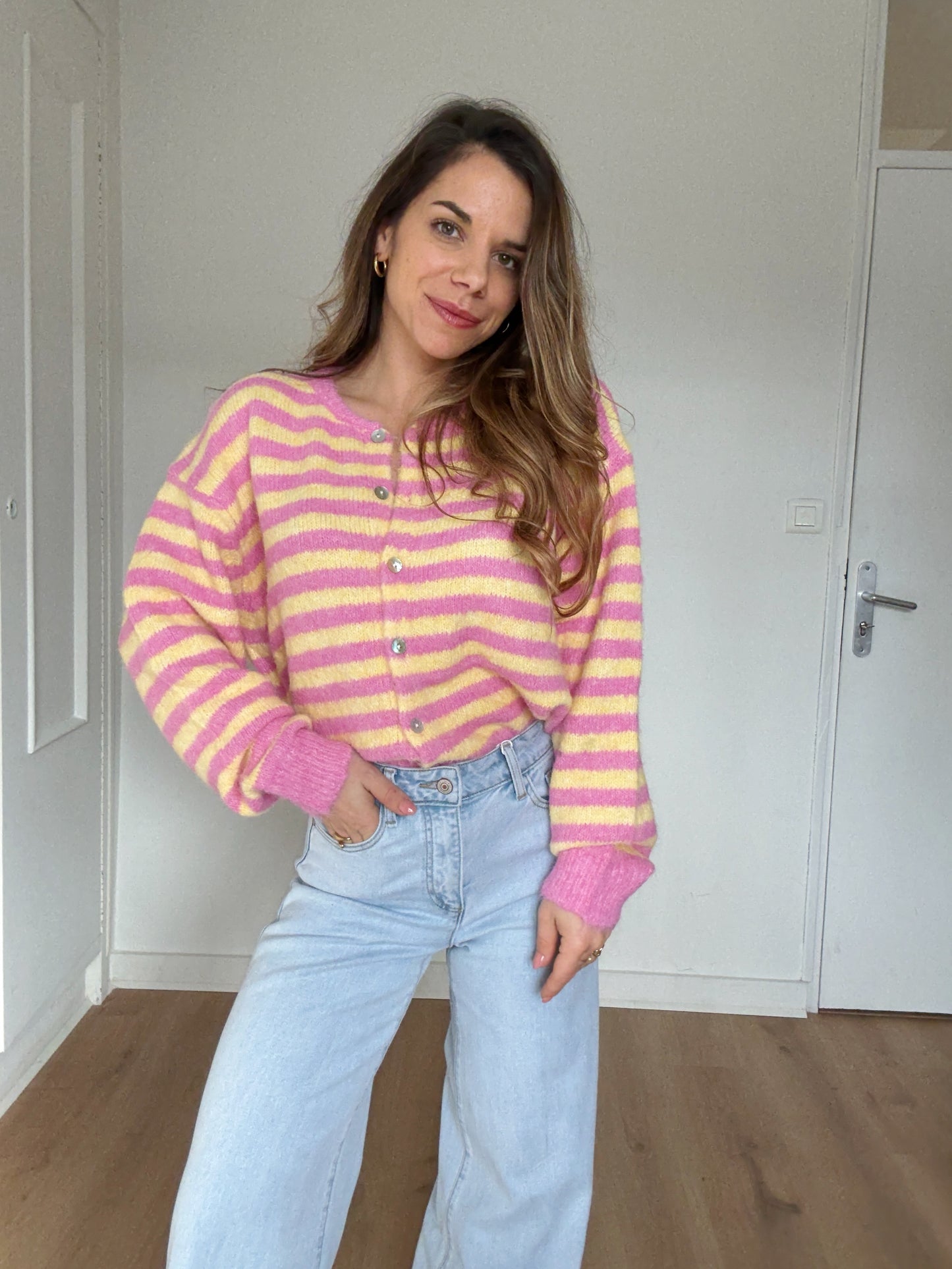 Cardigan rayé Solela