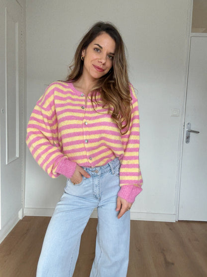 Cardigan rayé Solela