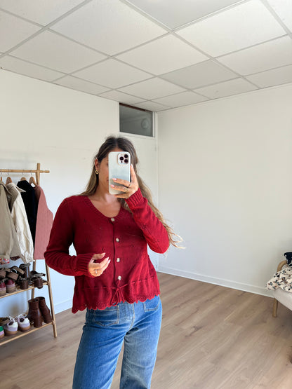 Cardigan Emma bordeaux