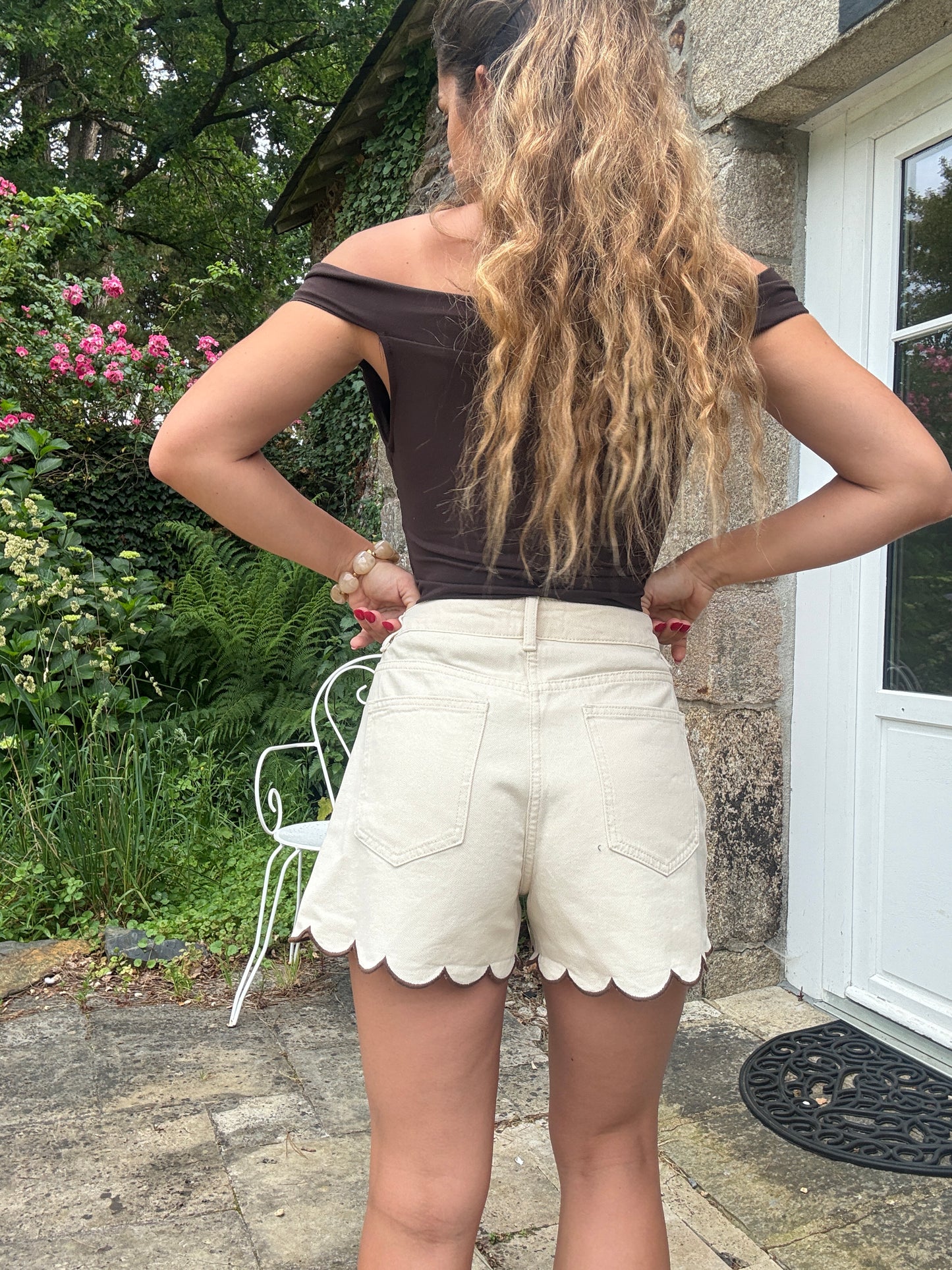 Short en jean Fleur