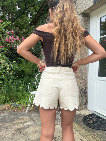 Short en jean Fleur