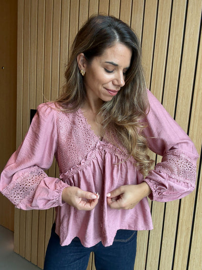 Blouse rose Iris