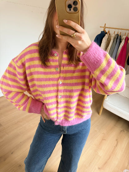 Cardigan rayé Solela