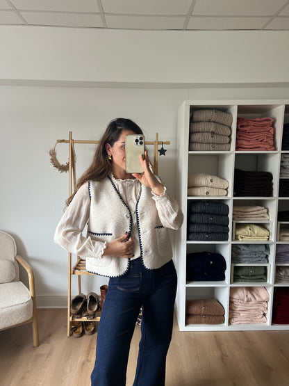 Gilet berger Perrine bleu marine