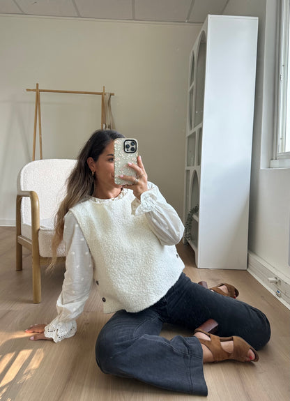 Pull sans manches Louisa beige