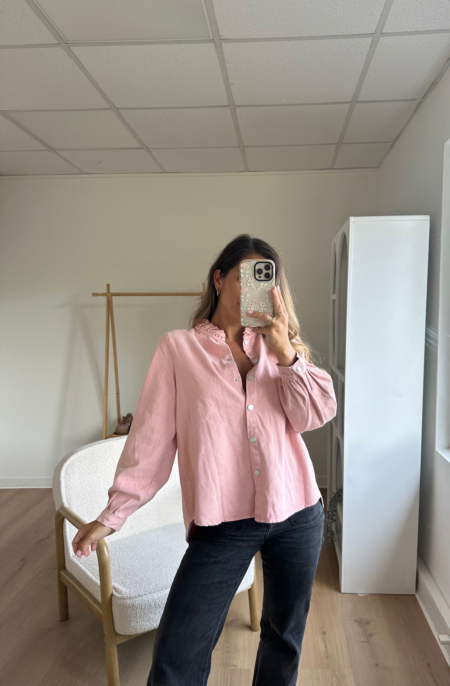 Veste en jean Céleste rose